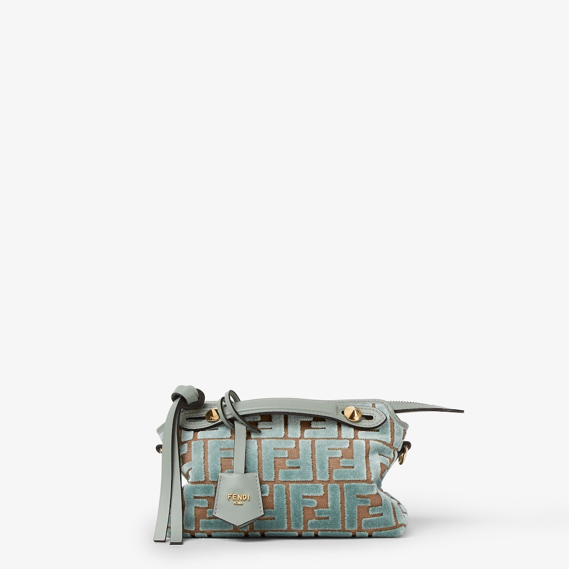 FENDI By The Way Soft Mini Matcha green FF jacquard velvet mini-bag - Image 1